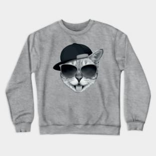 Super cool cat Crewneck Sweatshirt